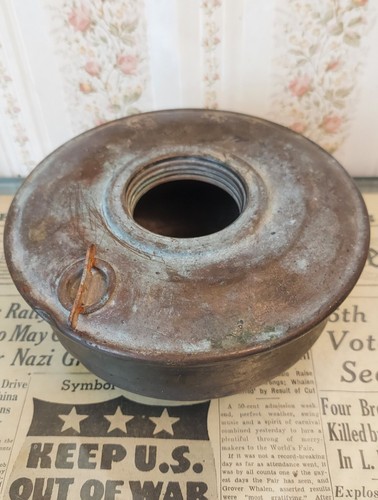 Antique brass font tank - antique,