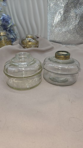 Antique 1900 glass oil lamp - 1900's,