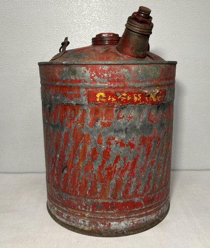 Vintage galvanized metal gas - galvanized,