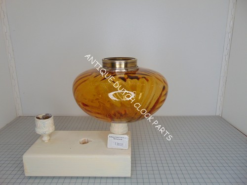 Antique oil lamp amber - oil,